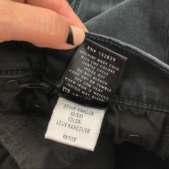 GRLFRND Candice ripped black stretch skinny jeans ankle jegging 27P 27 petite - Picture 7 of 16